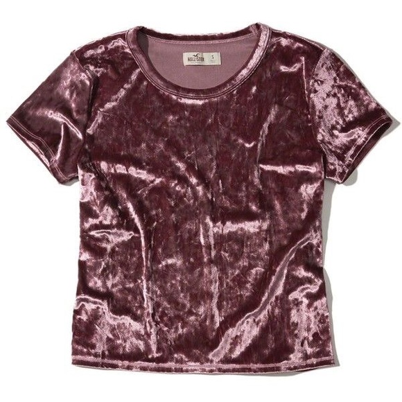 Hollister Tops - 🍩 Hollister Crushed Velvet Baby Tee Size M